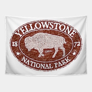 Yellowstone National Park Walking Bison Tapestry