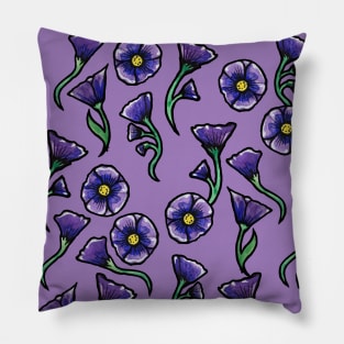 Violet Purple Flower Pillow