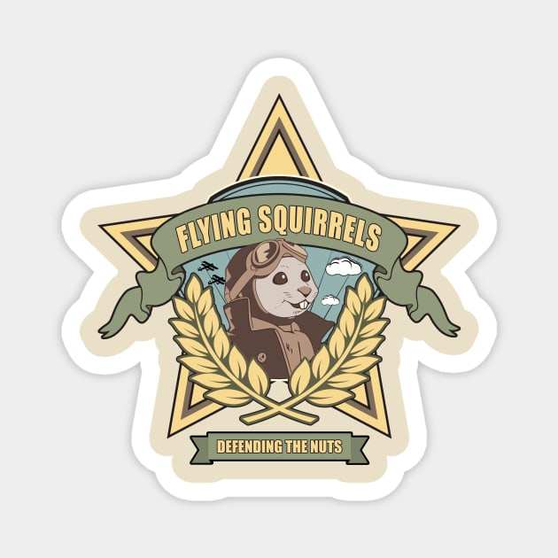 Flying Squirrel Squadron Magnet by Cosmo Gazoo