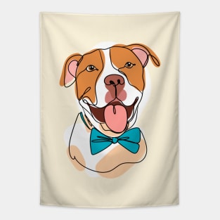 Cute dog with goofy smile Tapestry