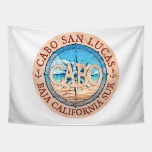 Cabo San Lucas, Baja California Sur, Mexico, Beach and Wind Rose Tapestry