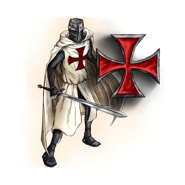 Freemasons Masonic York Rite Knight Templar in red and white by hclara23