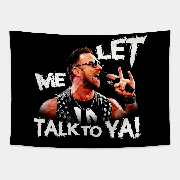 Wwe La Knight -  let me talk to ya Tapestry by Distiramoth