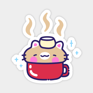 Hot Chocolate Cat Magnet