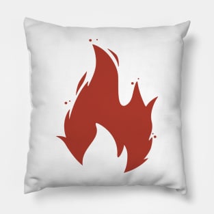 Red Fire Flame. Simple design Pillow