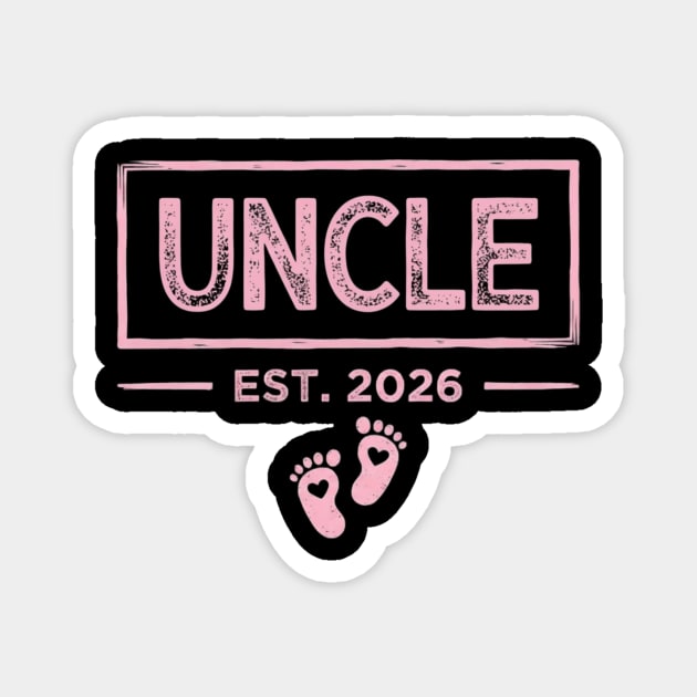 Uncle Est. 2026 Baby Announcement Magnet by ArtistTee ⭐⭐⭐⭐⭐