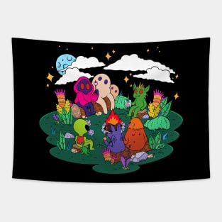 Cryptid Camping Tapestry