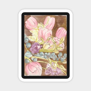 Tulips Eucalyptus Roses Magnet