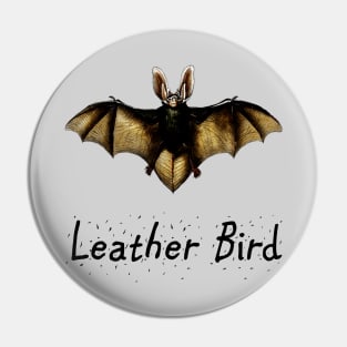 Leather Bird Pin