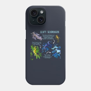 Animal Facts - Leafy Seadragon Phone Case