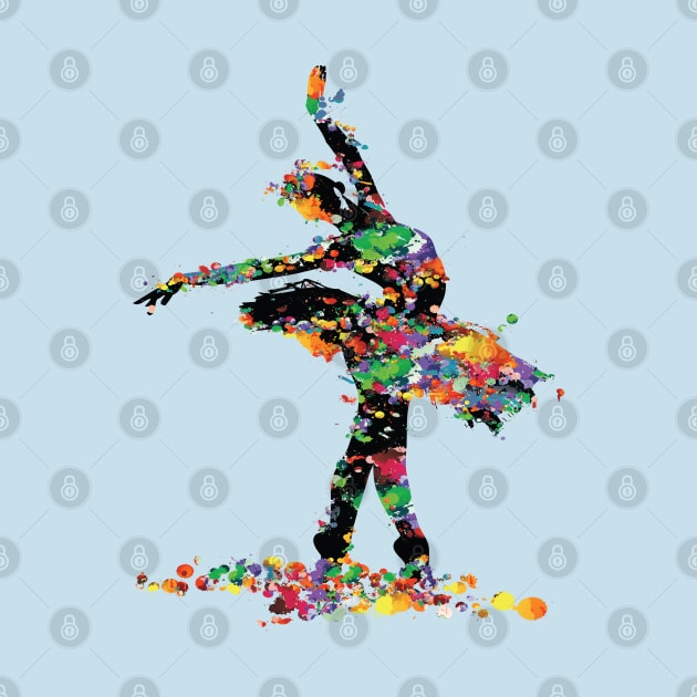 Ballerina with paint splash by CindyS