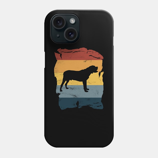 Mastiff Distressed Vintage Retro Silhouette Phone Case by DoggyStyles