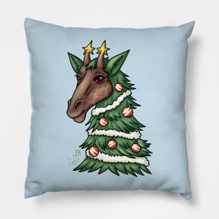 Christmas Tree Giraffe Pillow