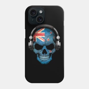 Dark Skull Deejay with New Zealand Flag Phone Case
