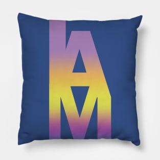 L A M : Overlapping of letters design Pillow