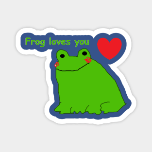 Frog loves you Magnet