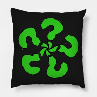 Green Question mark Pillow