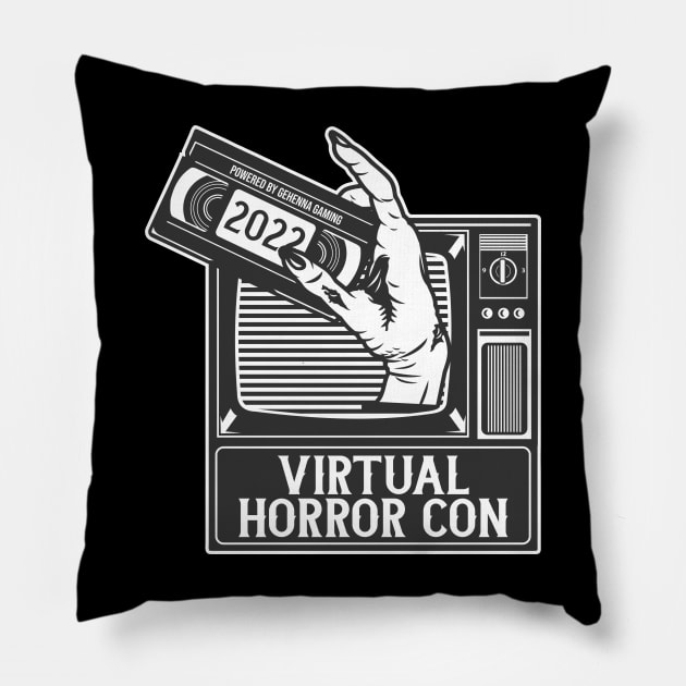 Virtual Horror Con 2022 Official Pillow by highcouncil@gehennagaming.com