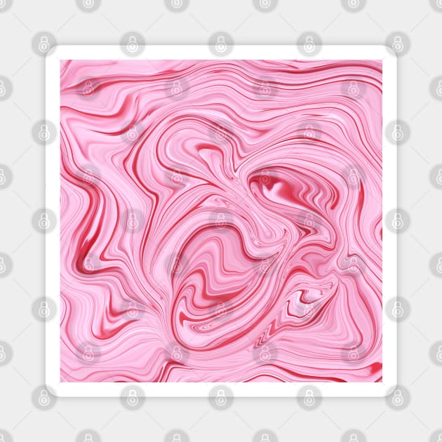 Bubble Gum Pink Liquid Paint Magnet by Sonja818