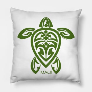 Green Tribal Turtle / Maui Pillow