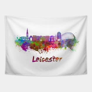 Leicester skyline in watercolor Tapestry