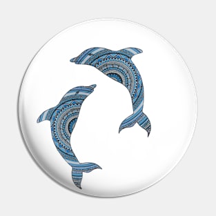 Dolphin Abstract art Pin