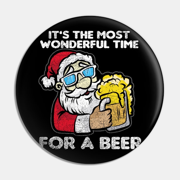 Christmas-It's The Most Wonderful Time For A Beer Pin by AlphaDistributors