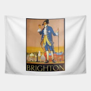 Brighton, England - Vintage Travel Poster Art Tapestry