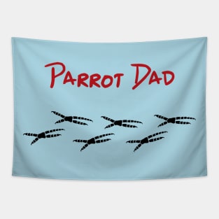 Parrot Dad with Footprints Tapestry