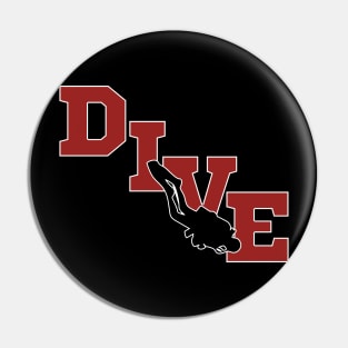 Dive Diving Red Underwater Sea Diver Gift Pin