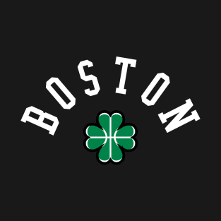 Boston Beantown Clover Basketball Fan T-Shirt: Show Your Pride for Boston & Hoops T-Shirt