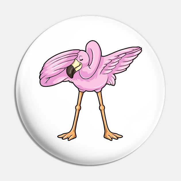 Flamingo at Hip Hop Dance Dab Pin by Markus Schnabel