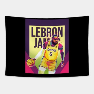 lebron james pop art Tapestry