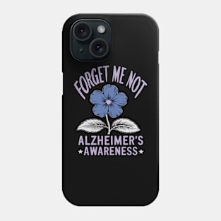 Forget Me Not Alzheimer's Awareness Colorful Design Phone Case