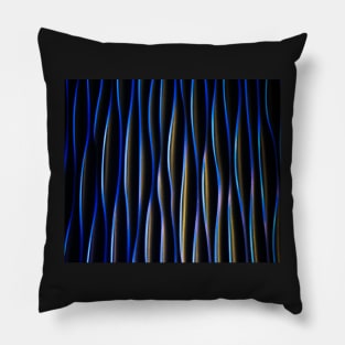 Black waves lines Pillow