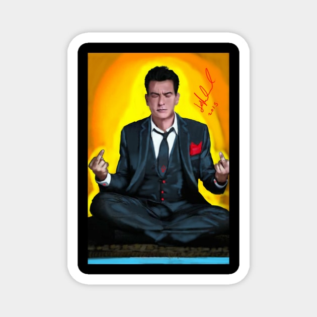 Charlie sheen Magnet by Acez_ink