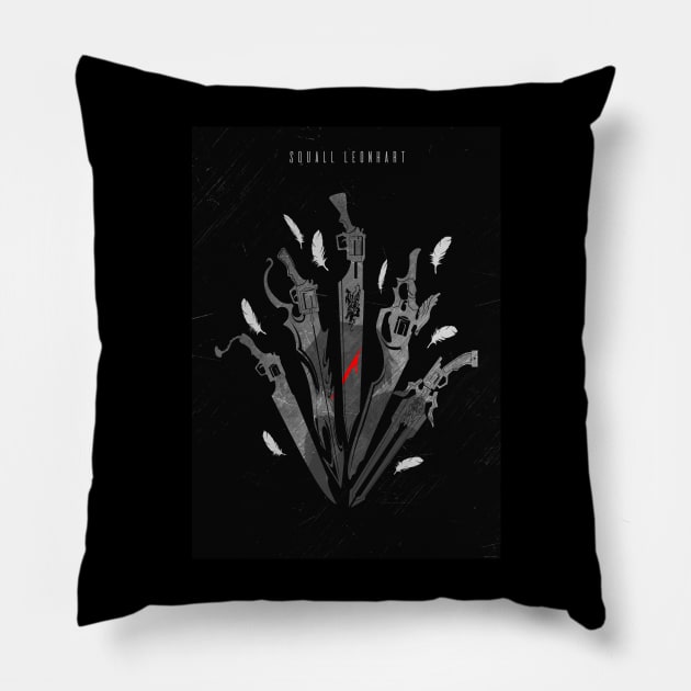 Squall Weapons Pillow by SourKrispop