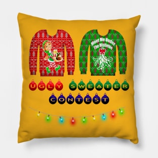 Christmas Ugly Sweater Contest Pillow