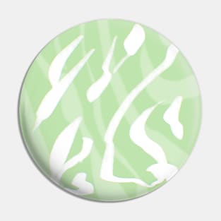 Green calligraphy pattern Pin