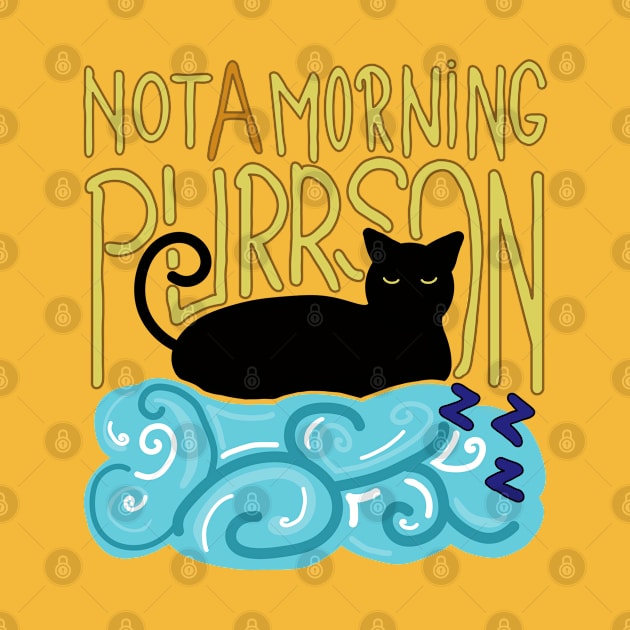 Not a morning purrson by adelinegraphics