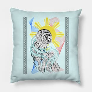 Tribal line Art Jellyfish Pillow