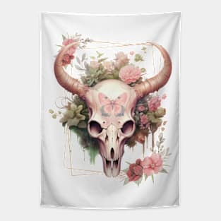 Mystical Cow Skull Tapestry