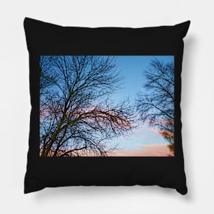 Photo of Leafless Branches Against Morning Sky Pillow