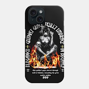 Geisha and skull 6609 Phone Case