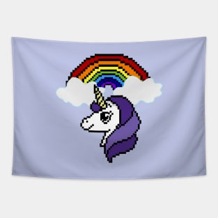 UNICORN RAINBOW - pixel art Tapestry