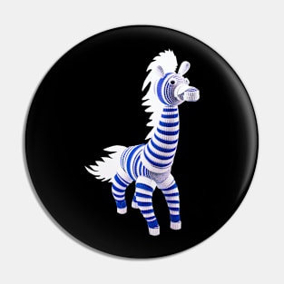 The blue zebra Pin