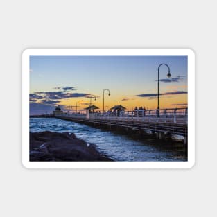 The sunset at StKilda Pier, StKilda, Victoria, Australia. Magnet