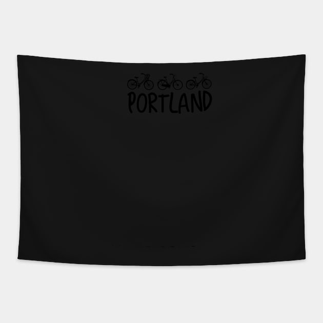 Bike Portland Tapestry by mivpiv