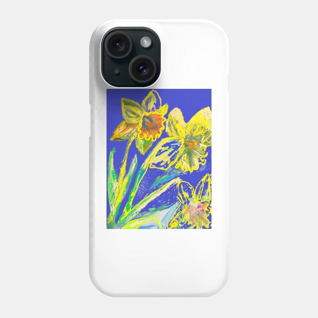 Crazy Abstract Daffodil - flower floral modern design Phone Case by SarahRajkotwala