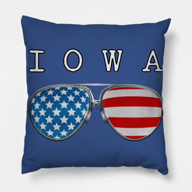 USA PILOT GLASSES IOWA Pillow by SAMELVES